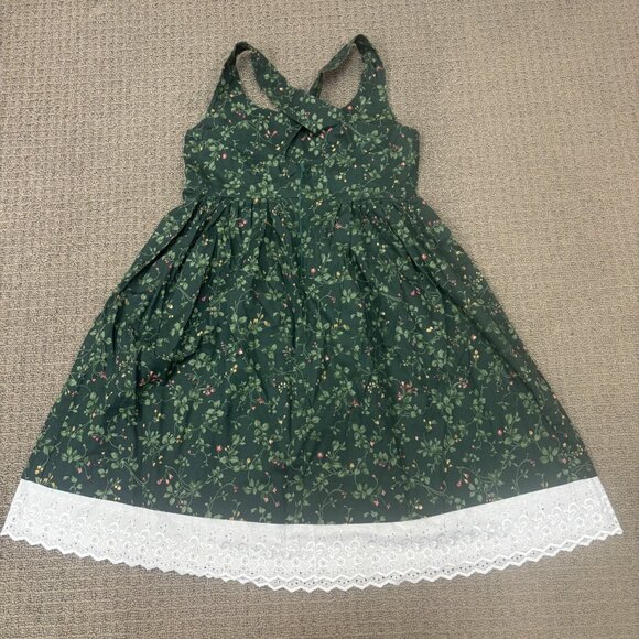 Vintage Handmade Dress Cotton Poplin Floral Babydoll Square Neck Wide Strap Shor - Picture 12 of 12